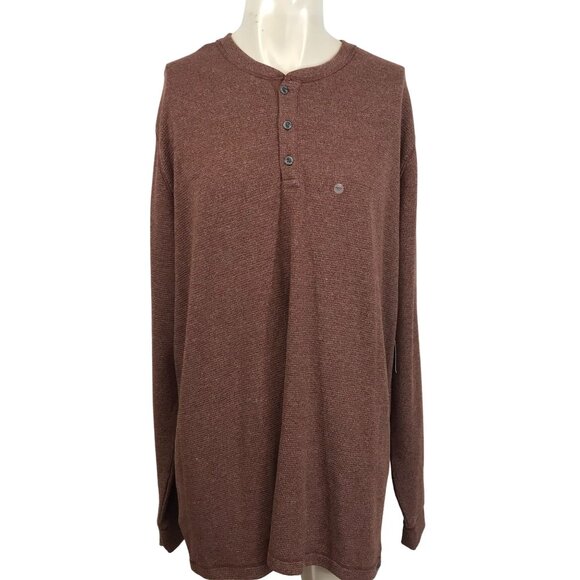 EDDIE BAUER - MEN'S T2XL - BROWN LONG SLEEVE QUARTZ TRAIL THERMA SHIRT - Picture 1 of 6